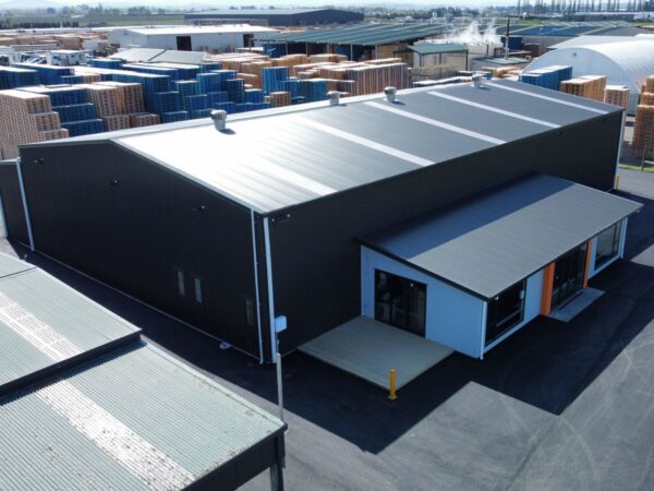 Animal Health Direct aerial shot of timberspan building