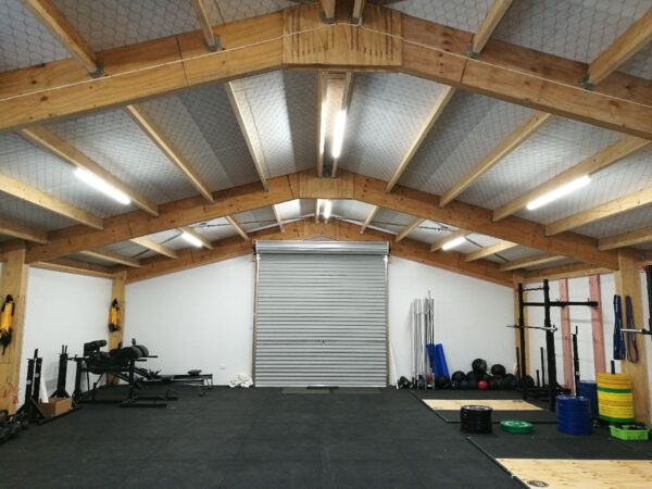 Interior image of the Timberspan Sports park gym